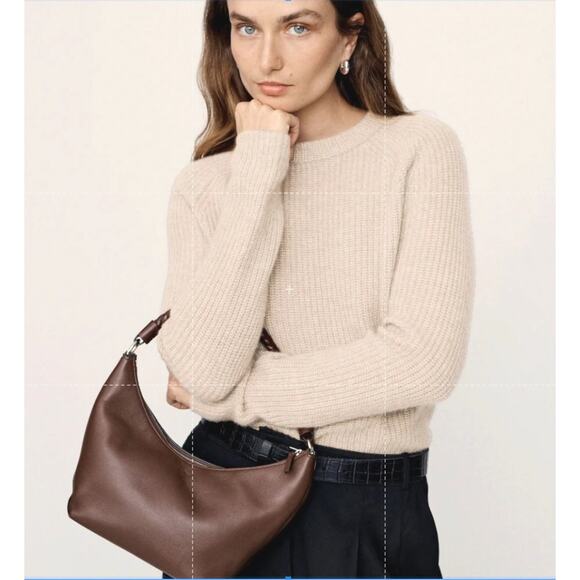 NWT! Jenni Kayne XS Iconic 100% CASHMERE Fisherman Sweater $425 Oatmeal Neutral - Picture 6 of 14